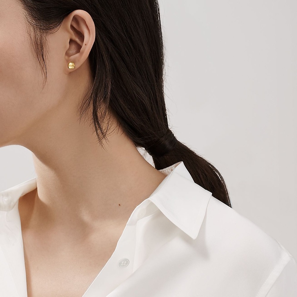 Tiffany & Co HardWear Ball Earrings in Yellow Gold